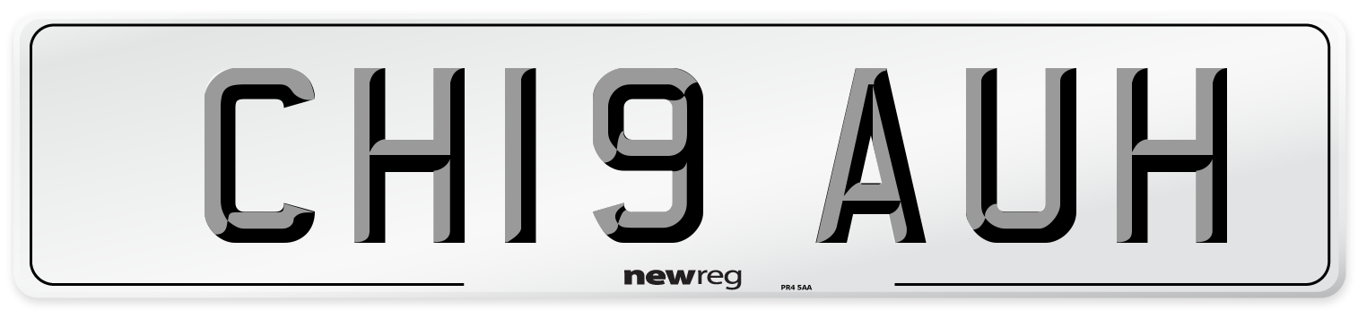 CH19 AUH Number Plate from New Reg